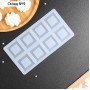 Форма для шоколада «Квадрат», силикон, 8 ячеек, 22.5×11×0.3 см, прозрачная