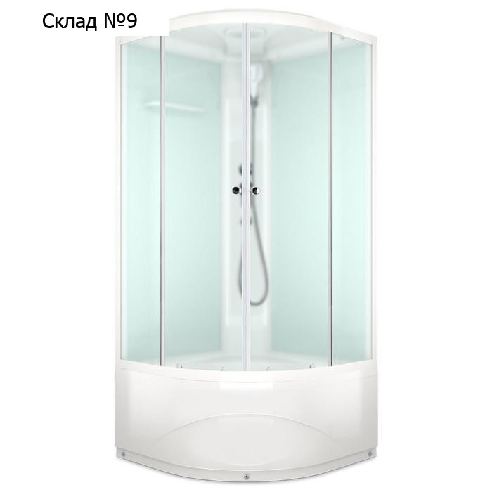 Душ.кабина DOMANI-Spa Delight 88 high, поддон 45 см, белые стенки, 80×80 см, матовая