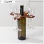 Подставка для вина и четырех бокалов, 18×18×2 см