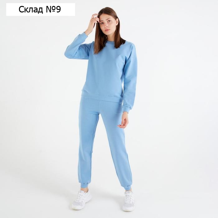 Костюм женский (свитшот, брюки) MINAKU: Casual Collection цвет голубой, размер 42