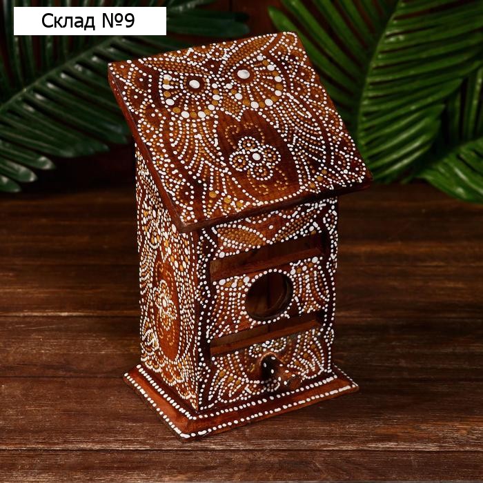 Скворечник расписной "Сова" 15х15х25 см