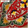 Селёдочница Риштанская Керамика "Цветы", 24 см, красная, микс