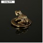 Сувенир кошельковый "Жаба на монете", латунь, 1х1,2х1,6 см