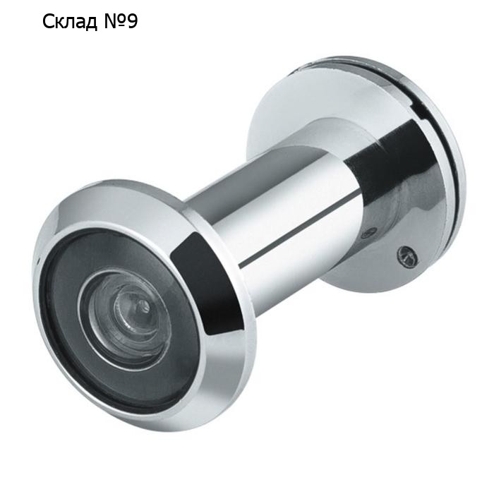 Глазок DVP1/NEW, 16/140/35x60 (оптика пластик) CP, цвет хром