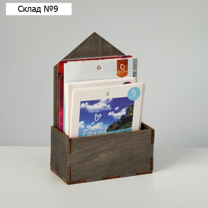 Подставка под открытки 1 ячейка, 10×5×15 см, толщина 3 мм, цвет полисандр