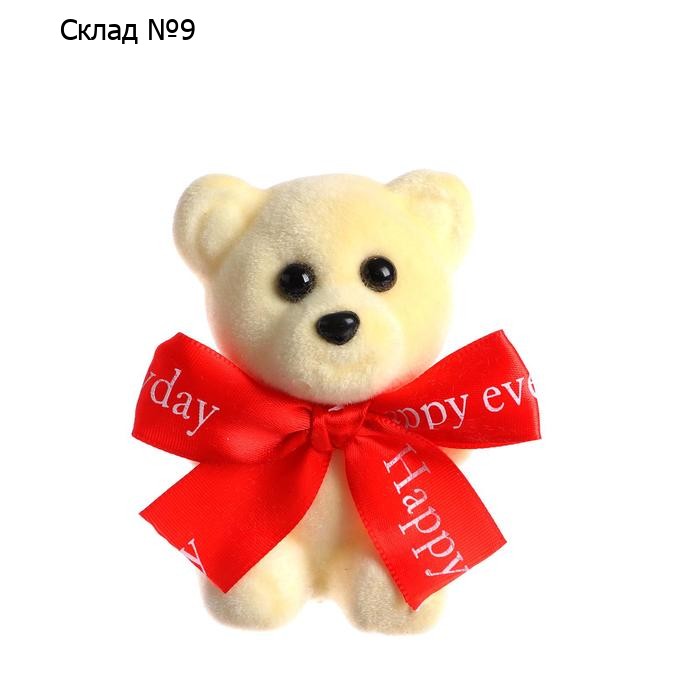 Игрушка из пенопласта «Мишка с бантом», 9.5 см