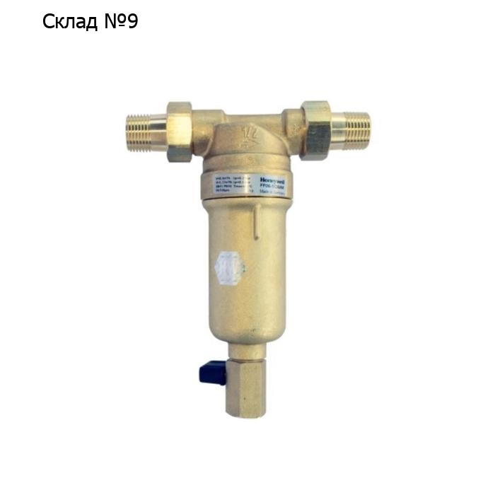 Фильтр Т-образный Honeywell латунь FF06, 1", PN25 р/р 80С, сливной кран, FF06,-1"AAMBRU