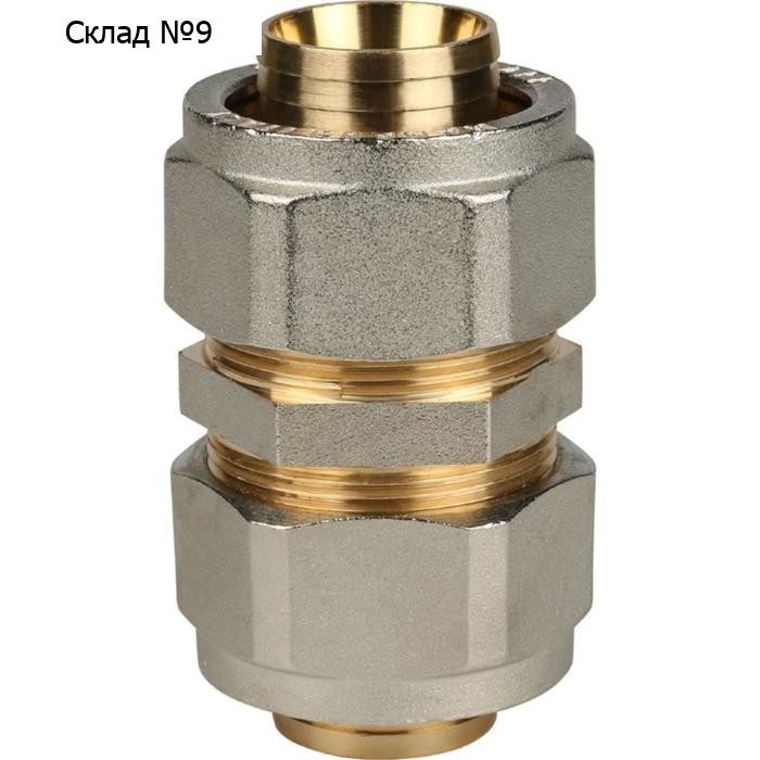 Муфта соединительная STOUT SFS-0005-000032, d=32 x 32 мм, для металлопласт. труб, винтовая