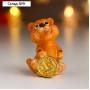 Сувенир полистоун "Тигруша с золотыми монетками" МИКС 4х2,5х3 см