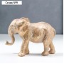 Сувенир полистоун "Индийский слон" светлое золото 10,5х6,5х15 см