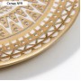 Тарелка декоративная полистоун панно "Геометрические узоры" с золотом  19,5х19,5х1,7 см   643667