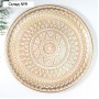Тарелка декоративная полистоун панно "Узоры ацтеков" с золотом 35х35х2,8 см