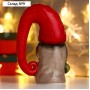 Сувенир керамика "Дед Мороз, серый кафтан и красный колпак" 16,5х7,5х11 см