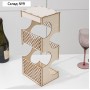 Подставка деревянная под 4 бутылки вина Доляна, 13×16×40 см
