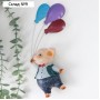 Сувенир полистоун настенный декор "Поросёнок с воздушными шарами" 26х5х9 см