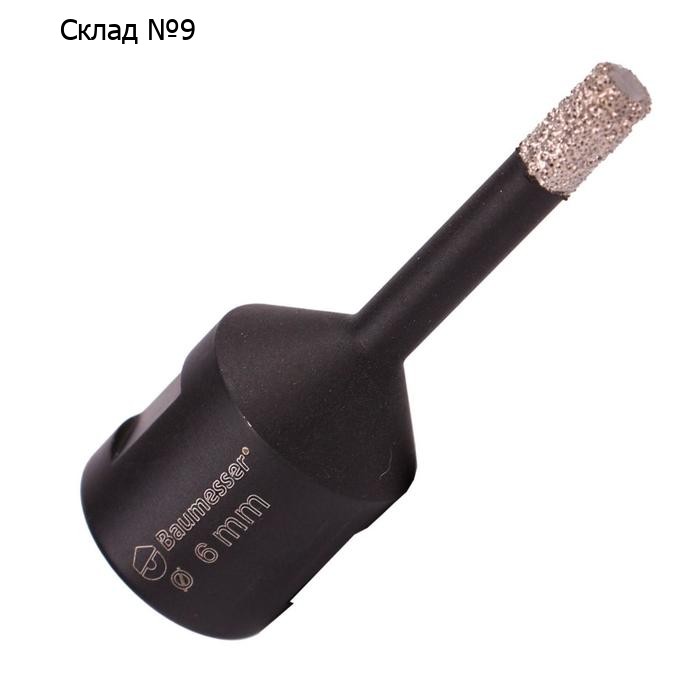 Сверло алмазное по керамике DISTAR Keramik Pro, 06 x 30 мм, сухой рез, хвостовик S10