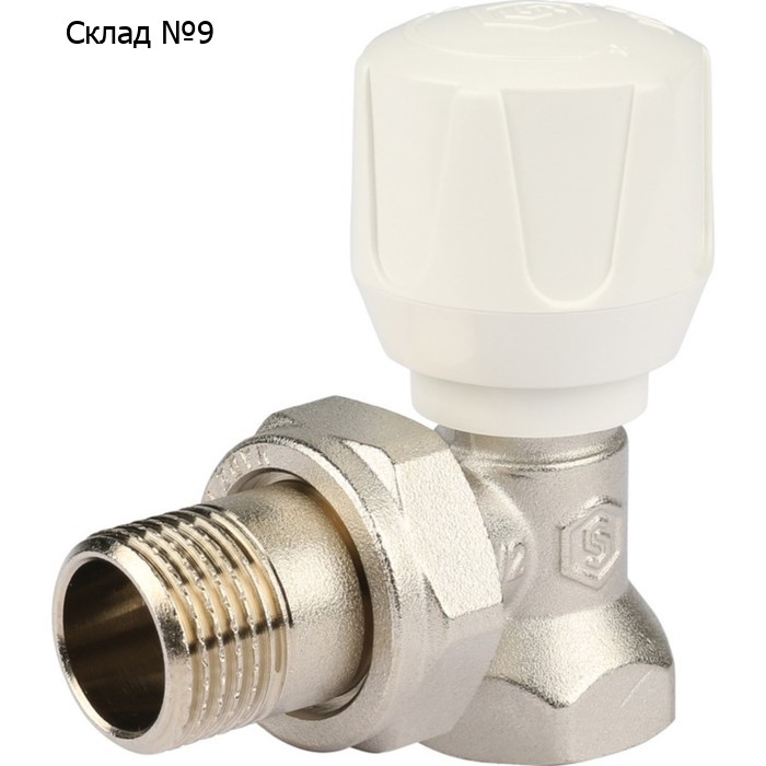 Клапан ручной STOUT SVR-2102-000015, 1/2", терморегулирующий, угловой