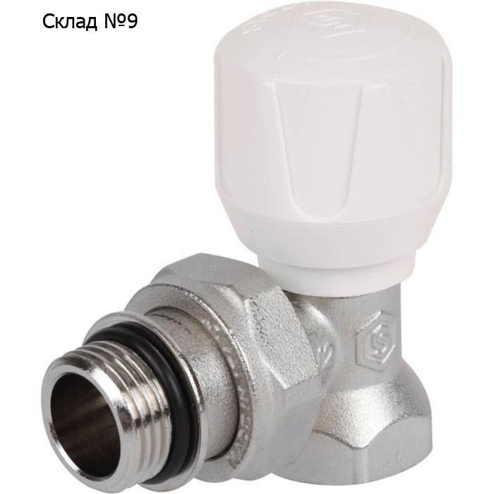 Клапан ручной STOUT SVR-2102-100015, 1/2", терморегулирующий, угловой, с доп. уплотнением