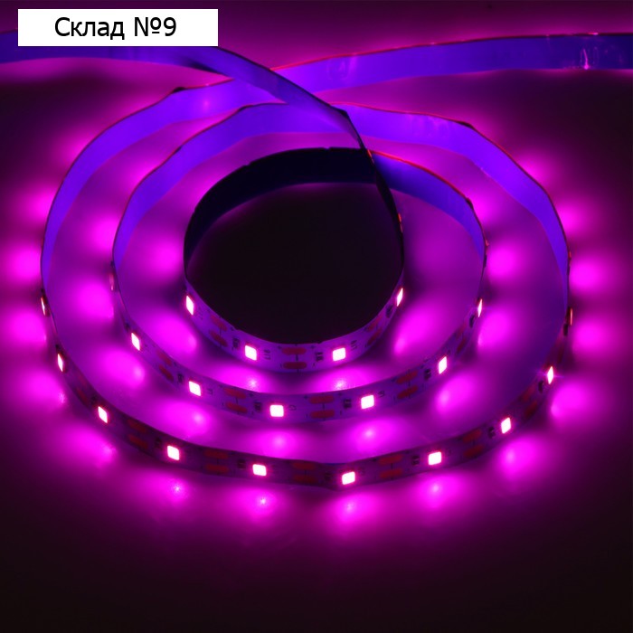 Фитолента для растений Luazon Lighting, светодиодная, 6.2 Вт, 1 м, IP20, 5 В, 60 LED/м, диммер, USB, SMD5050, мультиспектральная