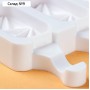 Форма для мороженого «Кристалл», силикон, 19×12,5×2,2 см, 4 ячейки, цвет белый
