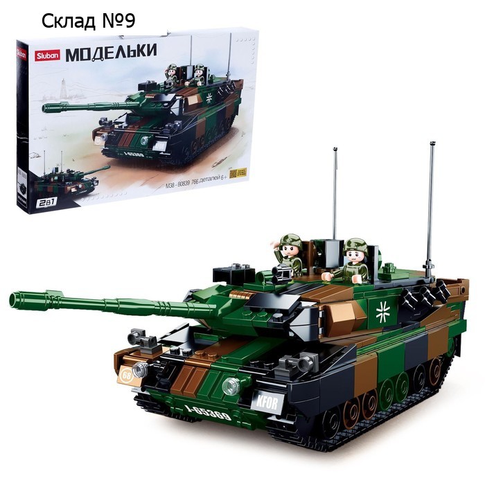 Конструктор Модельки «Боевой танк», 766 деталей