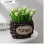 Кашпо для цветов плетёное Доляна FLOWER, 13×9,5×9 см, цвет тёмно-коричневый