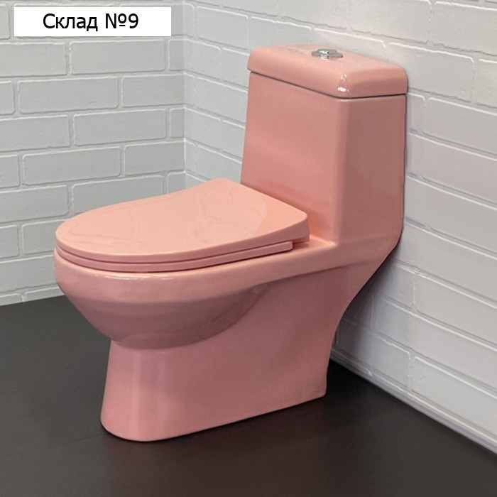 Унитаз детский Comforty 2311P, 2-реж. арм., прямой выпуск, PP с микролифтом, розовый