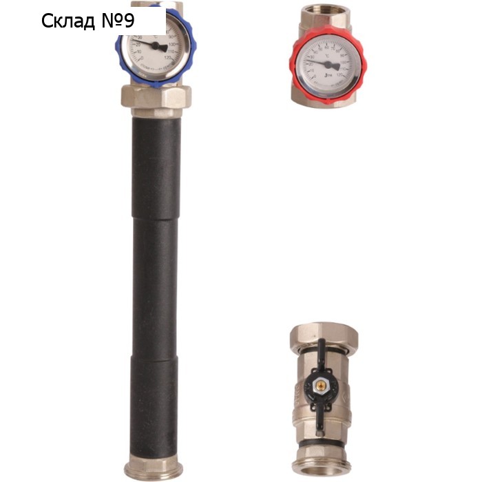 Насосная группа ROMMER RDG-0001-002501, с прямым контуром 1", без насоса