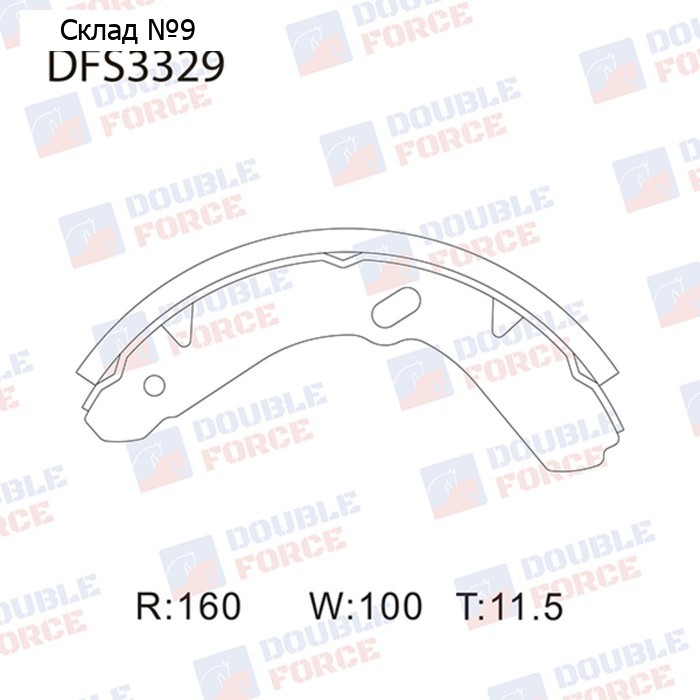 Колодки тормозные барабанные Double Force DFS3329
