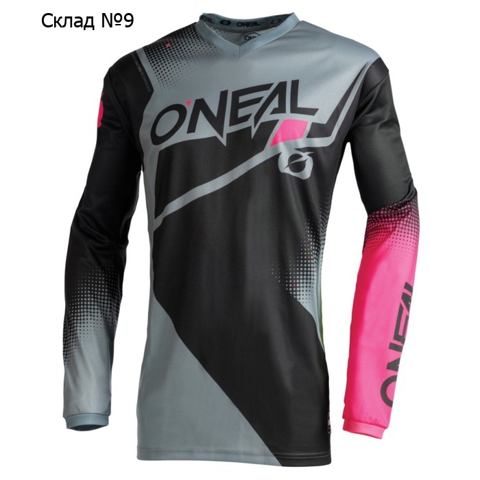 Джерси O'NEAL Element Racewear V.22, женская, размер M, чёрная, серая