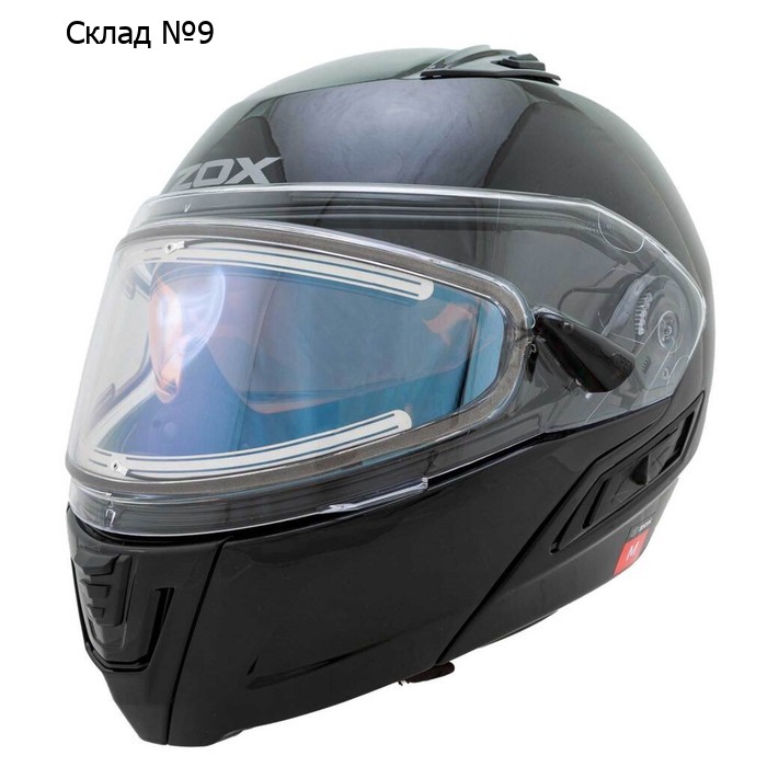 Шлем снегоходный ZOX Condor, стекло с электроподогревом, глянец, размер M, чёрный