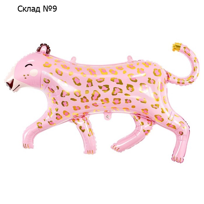 Шар фольгированный 41" «Леопард» Pink, фигура