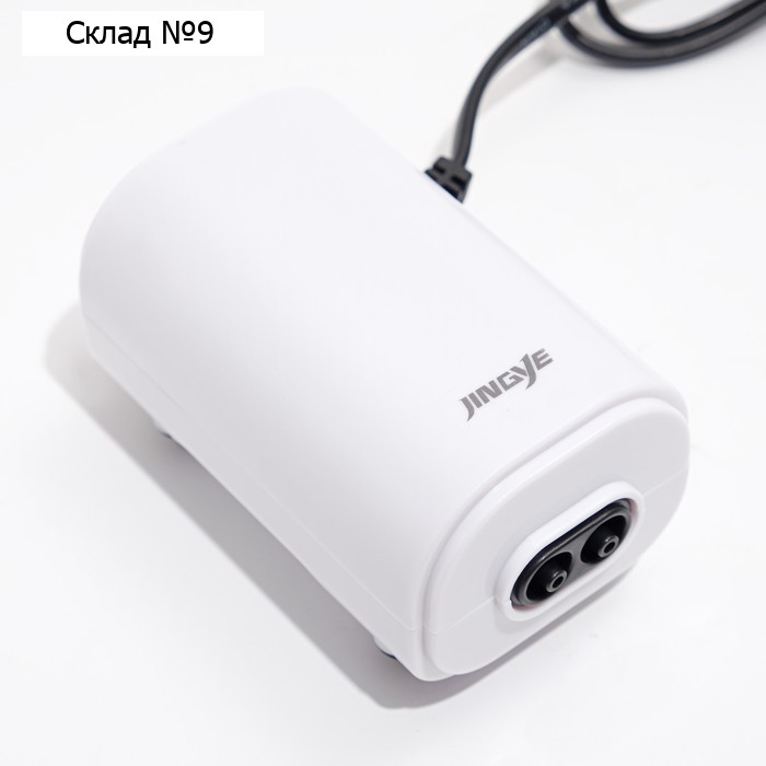 Компрессор для аквариума JINGYE YE-921, бесшумный, с регулировкой мощности, 2x3,4 л/мин, 3Вт