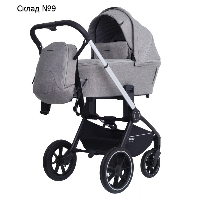 Коляска 2 в 1 Mowbaby Zoom Pu RA086, цвет Silver Beige