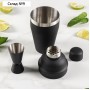 Набор бармена Black, 4 предмета, нержавеющая сталь