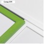 Фоторамка пластик на 7 фото "KRUZO", цв. белый с зелеными вставками