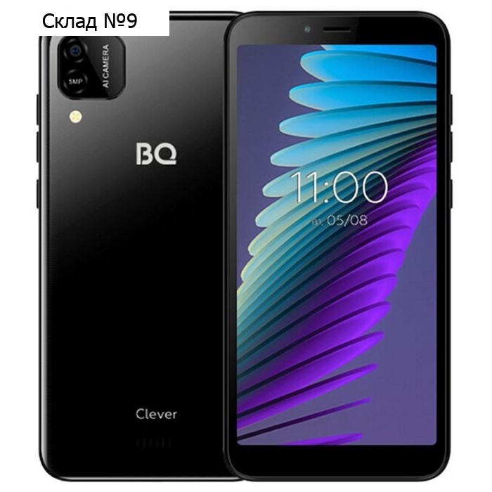 Смартфон BQ 5765L Clever, 5.7", IPS, 2 sim, 3Гб, 16Гб, 5 Мп, microSD, 2700 мАч, черный