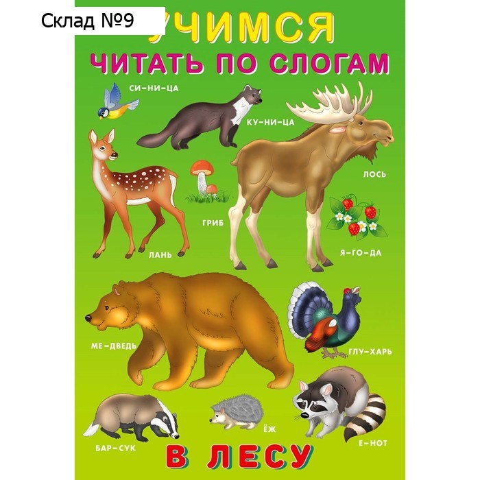 Учимся читать по слогам «В лесу»