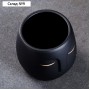 Горшок для цветов «Мистер Твикс» керамический, 1 л, 12×12×12 см, чёрный