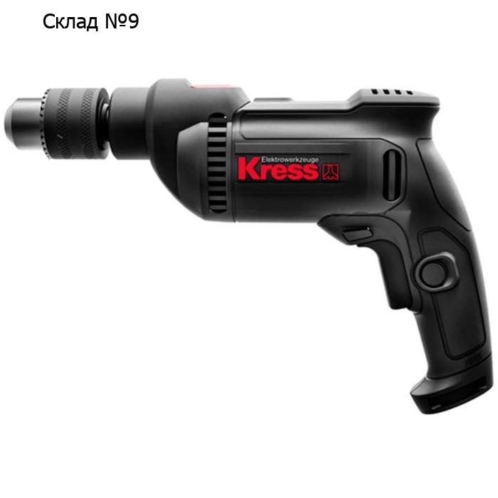 Дрель KRESS KU120, 220 В, 650 Вт, 3000 об/мин, 0-13 мм, коробка