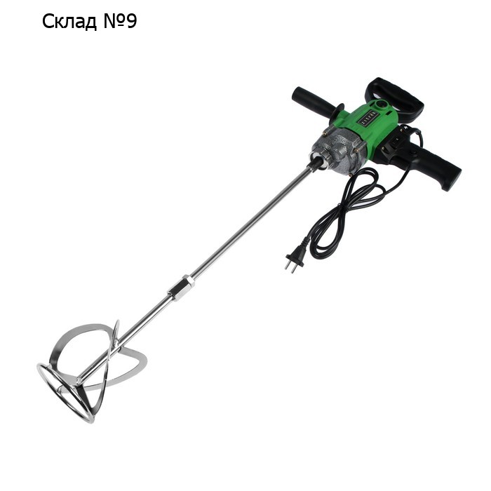 Миксер строительный Zitrek Greenmix 1200, 1200 Вт, 280-850 об/мин, 1 скорость