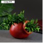 Фигурное кашпо «Амфора» бордо/медь, 21х14х12 см