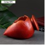 Фигурное кашпо «Амфора» бордо/медь, 21х14х12 см