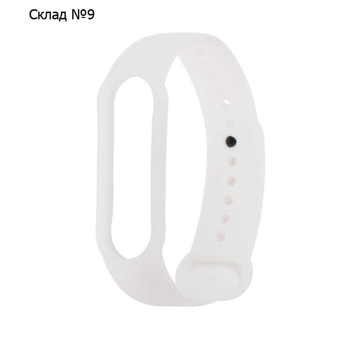 Ремешок для фитнес-браслета Mi Band 5/6 LuazON, силиконовый, белый
