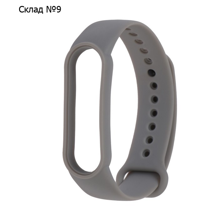 Ремешок для фитнес-браслета Mi Band 5/6 LuazON, силиконовый, серый