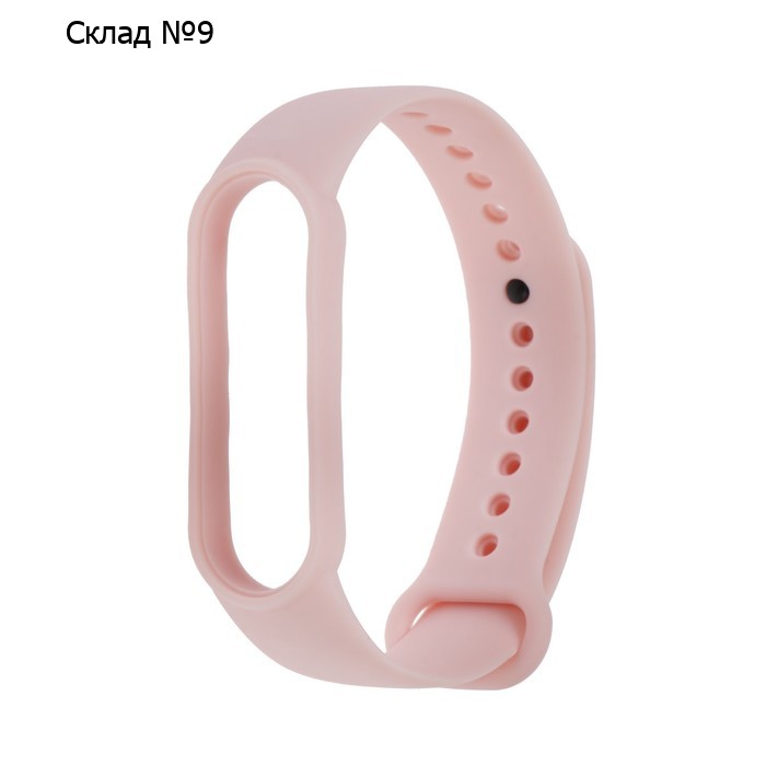 Ремешок для фитнес-браслета Mi Band 5/6 LuazON, силиконовый, розовый