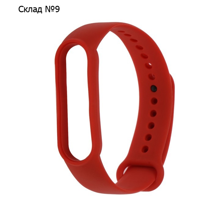 Ремешок для фитнес-браслета Mi Band 5/6 LuazON, силиконовый, красный
