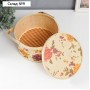 Шкатулка бамбук "Сад с пионами" круглая, с ручками 16х26х26 см
