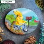 Магнит "Заяц на машине" 9см МИКС