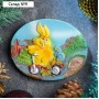 Магнит "Заяц на машине" 9см МИКС
